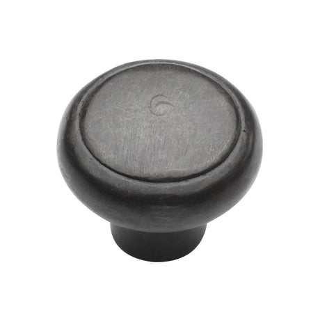 This is an image of a M.Marcus - Rustic Dark Bronze Cabinet Knob Newport Design 38mm, rdb3990-38 that is available to order from T.H Wiggans Ironmongery in Kendal.