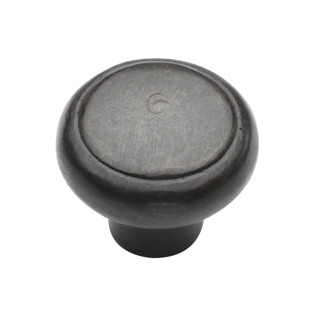 This is an image of a M.Marcus - Rustic Dark Bronze Cabinet Knob Newport Design 38mm, rdb3990-38 that is available to order from T.H Wiggans Ironmongery in Kendal.