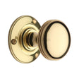 This is an image of a Heritage Brass - Mortice Knob on Rose Richmond Design Polished Brass Finish, rhm988-pb that is available to order from T.H Wiggans Ironmongery in Kendal.