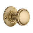 This is an image of a Heritage Brass - Mortice Knob on Rose Richmond Design Satin Brass Finish, rhm988-sb that is available to order from T.H Wiggans Ironmongery in Kendal.