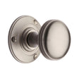 This is an image of a Heritage Brass - Mortice Knob on Rose Richmond Design Satin Nickel Finish, rhm988-sn that is available to order from T.H Wiggans Ironmongery in Kendal.