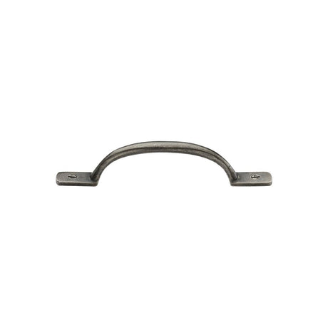 This is an image of a M.Marcus - Rustic Pewter Cabinet Pull Russell Design 106mm, rpw1090-106 that is available to order from T.H Wiggans Ironmongery in Kendal.