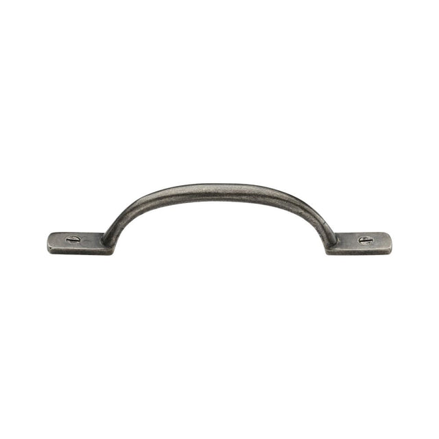 This is an image of a M.Marcus - Rustic Pewter Cabinet Pull Russell Design 158mm, rpw1090-158 that is available to order from T.H Wiggans Ironmongery in Kendal.