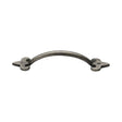 This is an image of a M.Marcus - Rustic Pewter Cabinet Pull Fleur-de-lys Design 158mm, rpw1092-158 that is available to order from T.H Wiggans Ironmongery in Kendal.