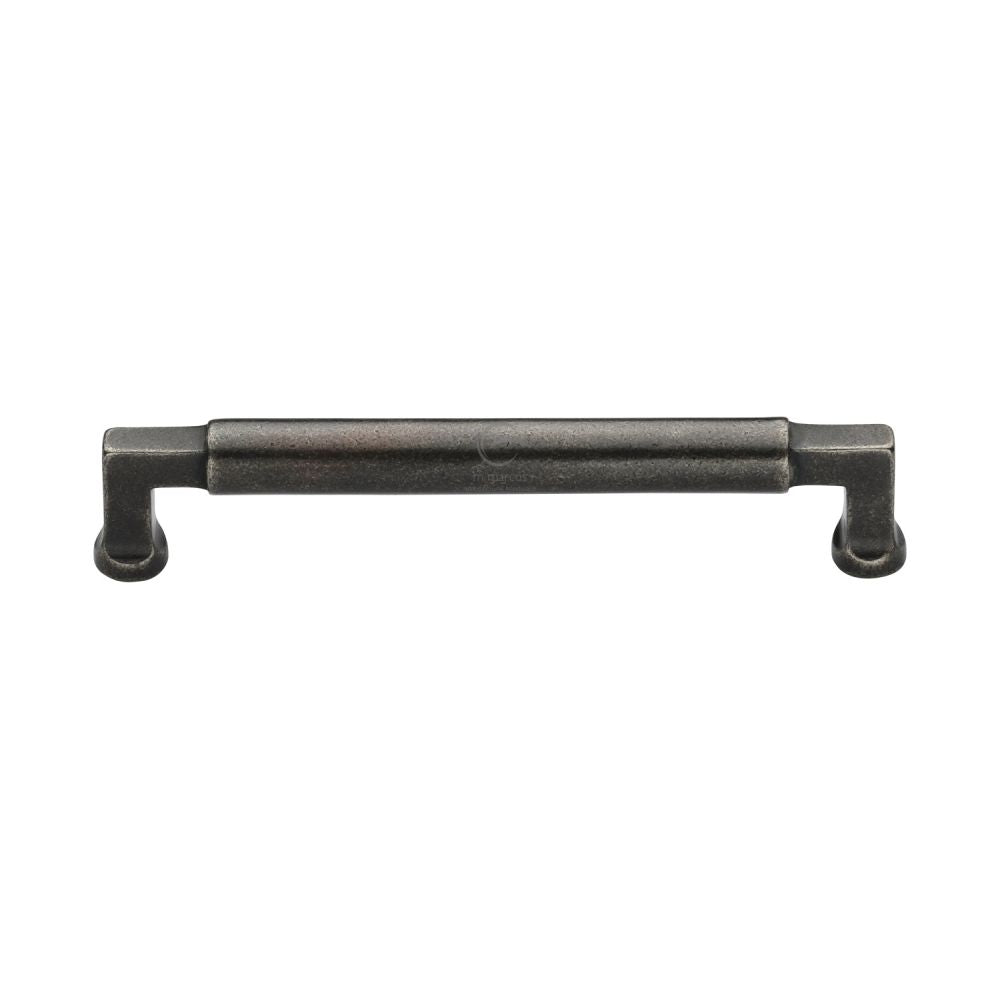 This is an image of a M.Marcus - Rustic Pewter Cabinet Pull Bauhaus Design 160mm CTC, rpw3312-160 that is available to order from T.H Wiggans Ironmongery in Kendal.