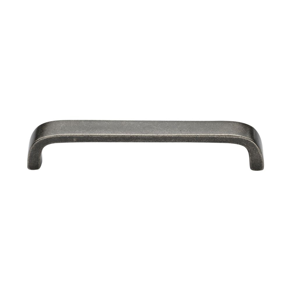 This is an image of a M.Marcus - Rustic Dark Rustic Pewter Cabinet Pull D Shaped 160mm CTC, rpw341-160 that is available to order from T.H Wiggans Ironmongery in Kendal.