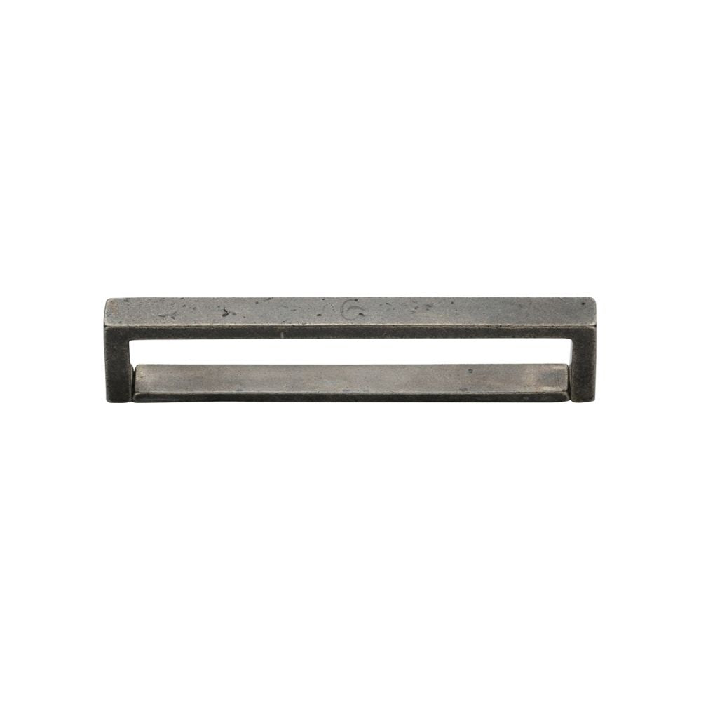 This is an image of a M.Marcus - Rustic Pewter Cabinet Pull Box Design 96mm CTC, rpw3480-96 that is available to order from T.H Wiggans Ironmongery in Kendal.