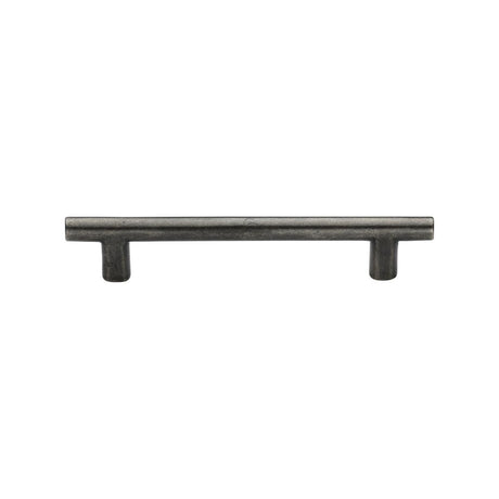 This is an image of a M.Marcus - Rustic Pewter Cabinet Pull Round T-Bar Design 96mm CTC, rpw361-96 that is available to order from T.H Wiggans Ironmongery in Kendal.