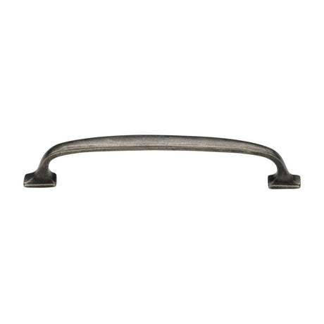 This is an image of a M.Marcus - Rustic Pewter Cabinet Pull Durham Design 192mm CTC, rpw3721-192 that is available to order from T.H Wiggans Ironmongery in Kendal.