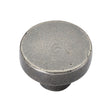 This is an image of a M.Marcus - Rustic Pewter Cabinet Knob Round Disc Design 38mm, rpw3880-38 that is available to order from T.H Wiggans Ironmongery in Kendal.