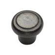 This is an image of a M.Marcus - Rustic Pewter Cabinet Knob Newport Design 32mm, rpw3990-32 that is available to order from T.H Wiggans Ironmongery in Kendal.
