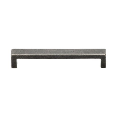 This is an image of a M.Marcus - Rustic Pewter Cabinet Pull Wide Metro Design 160mm CTC, rpw4338-160 that is available to order from T.H Wiggans Ironmongery in Kendal.