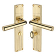 This is an image of a Heritage Brass - Octave Reeded Bathroom Set Polished Brass finish, rr3730-pb that is available to order from T.H Wiggans Ironmongery in Kendal.