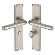 This is an image of a Heritage Brass - Octave Reeded Bathroom Set Satin Nickel finish, rr3730-sn that is available to order from T.H Wiggans Ironmongery in Kendal.