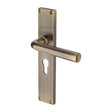 This is an image of a Heritage Brass - Octave Reeded Europrofile Antique Brass finish, rr3748-at that is available to order from T.H Wiggans Ironmongery in Kendal.