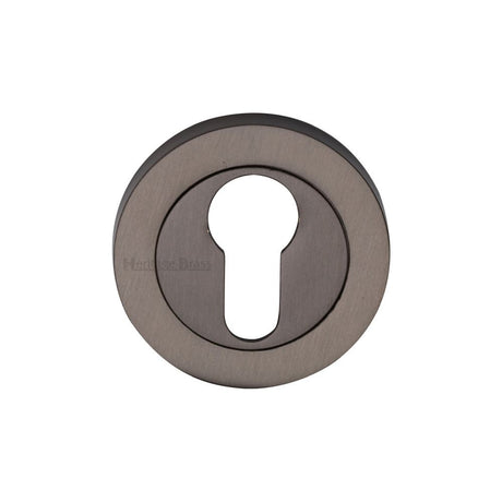 This is an image of a Heritage Brass - Euro Profile Cylinder Escutcheon Matt Bronze Finish, rs2004-mb that is available to order from T.H Wiggans Ironmongery in Kendal.