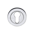 This is an image of a Heritage Brass - Euro Profile Cylinder Escutcheon Polished Chrome Finish, rs2004-pc that is available to order from T.H Wiggans Ironmongery in Kendal.