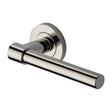 This is an image of a Heritage Brass - Door Handle Lever on Rose Phoenix Design Polished Nickel Finish, rs2017-pnf that is available to order from T.H Wiggans Ironmongery in Kendal.
