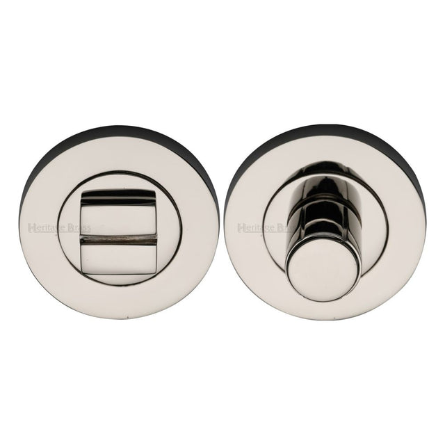 This is an image of a Heritage Brass - Thumbturn & Emergency Release Polished Nickel Finish, rs2030-pnf that is available to order from T.H Wiggans Ironmongery in Kendal.