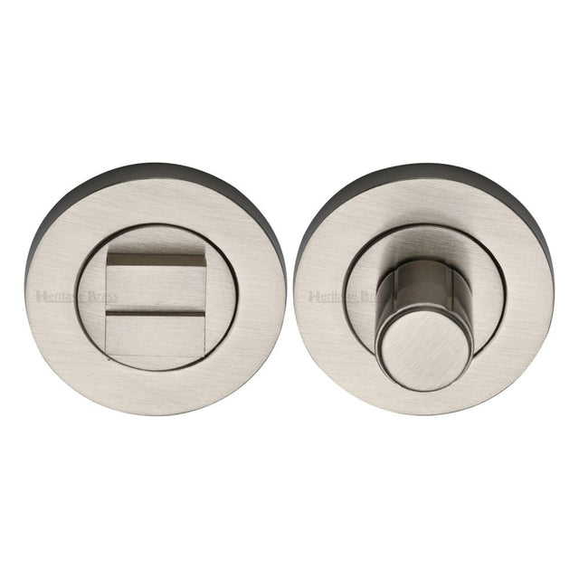 This is an image of a Heritage Brass - Thumbturn & Emergency Release Satin Nickel Finish, rs2030-sn that is available to order from T.H Wiggans Ironmongery in Kendal.