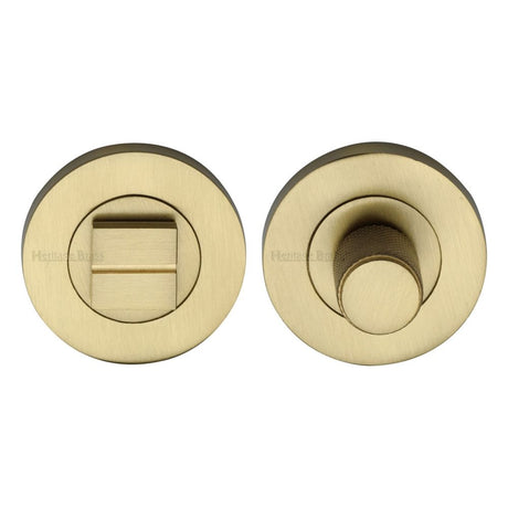 This is an image of a Heritage Brass - Thumbturn & Emergency Release Satin Brass Finish, rs2030k-sb that is available to order from T.H Wiggans Ironmongery in Kendal.