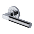 This is an image of a Heritage Brass - Door Handle Lever on Rose Spectral Design Polished Chrome Finish, rs2261-pc that is available to order from T.H Wiggans Ironmongery in Kendal.