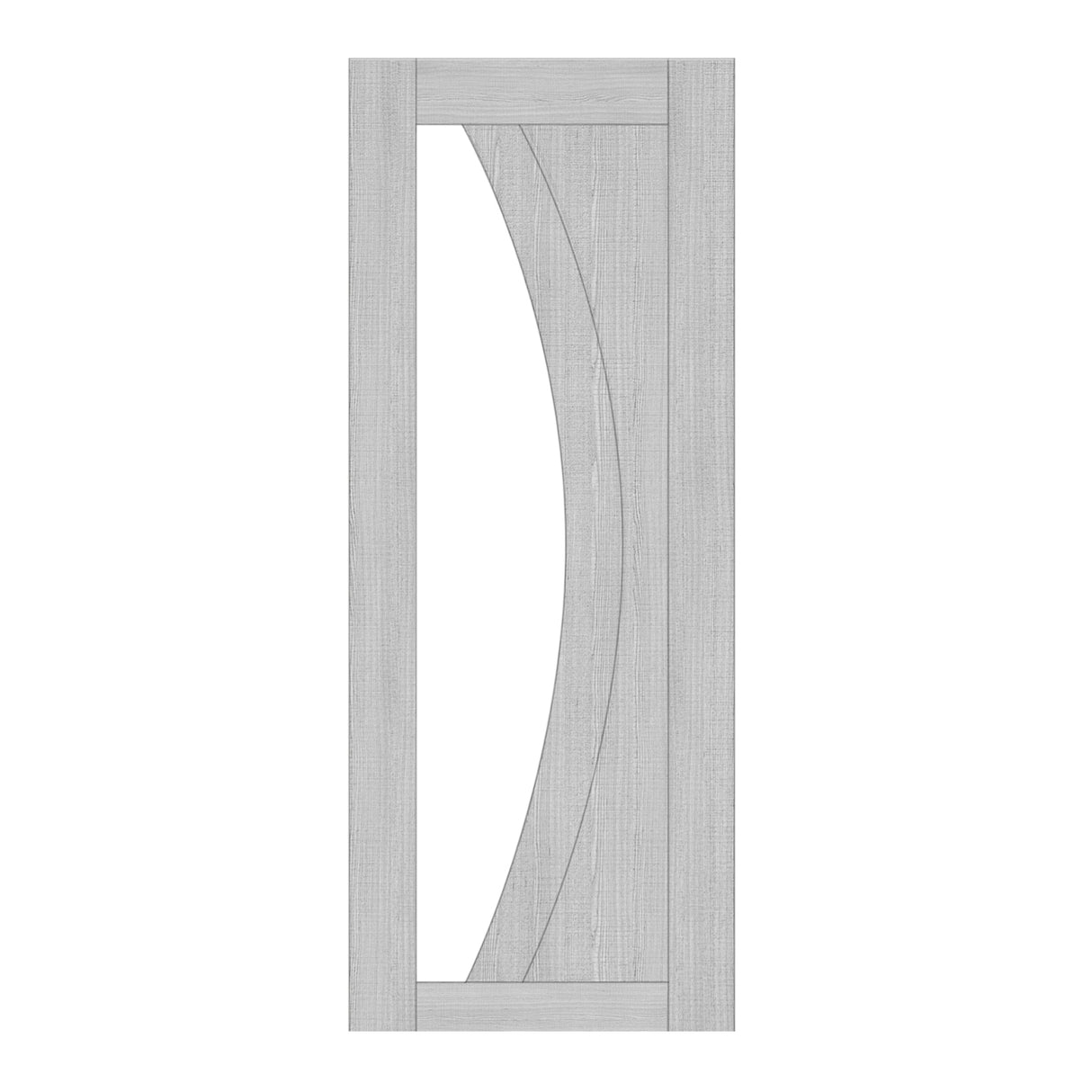 This is an image of Deanta Ravello Light Grey Ash Clear Glazed Doors available to order from T.H. Wiggans Ironmongery in Kendal