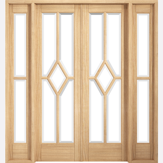 This is an image showing the LPD - Reims W6 Pre-finished Oak Doors Available to order from T.H. Wiggans Ironmongery in Kendal