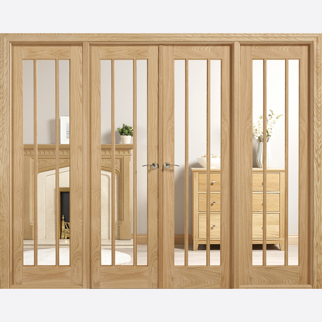 This is an image showing the LPD - Lincoln Oak W8 Unfinished Oak Doors Available to order from T.H. Wiggans Ironmongery in Kendal