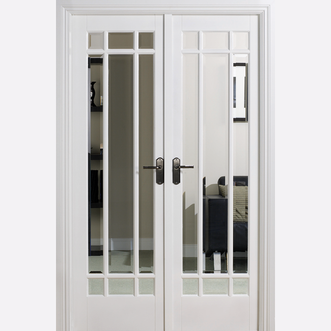 This is an image showing the LPD - Manhattan W4 Primed White Doors Available to order from T.H. Wiggans Ironmongery in Kendal