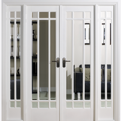 This is an image showing the LPD - Manhattan W6 Primed White Doors Available to order from T.H. Wiggans Ironmongery in Kendal