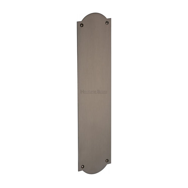 This is an image of a Heritage Brass - Fingerplate 305 x 77mm - Matt Bronze Finish, s640-mb that is available to order from T.H Wiggans Ironmongery in Kendal.