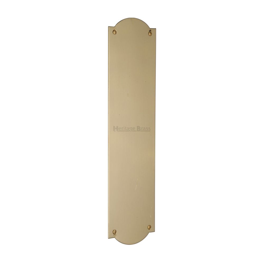 This is an image of a Heritage Brass - Fingerplate 305 x 77mm - Polished Brass Finish, s640-pb that is available to order from T.H Wiggans Ironmongery in Kendal.