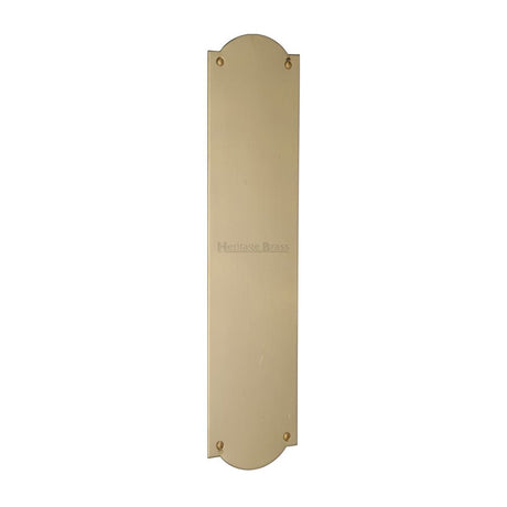 This is an image of a Heritage Brass - Fingerplate 305 x 77mm - Polished Brass Finish, s640-pb that is available to order from T.H Wiggans Ironmongery in Kendal.