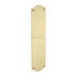 This is an image of a Heritage Brass - Fingerplate 305 x 77mm - Satin Brass Finish, s640-sb that is available to order from T.H Wiggans Ironmongery in Kendal.