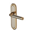 This is an image of a Heritage Brass - Door Handle Lever Latch Saturn Design Jupiter Finish, sat1010-jp that is available to order from T.H Wiggans Ironmongery in Kendal.