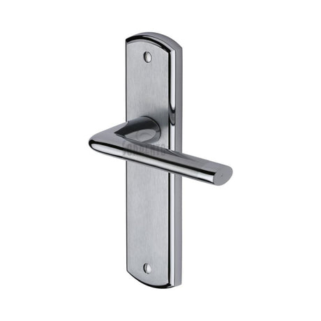 This is an image of a Sorrento - Door Handle Lever Latch Lena Design Apollo Finish, sc-2360-ap that is available to order from T.H Wiggans Ironmongery in Kendal.