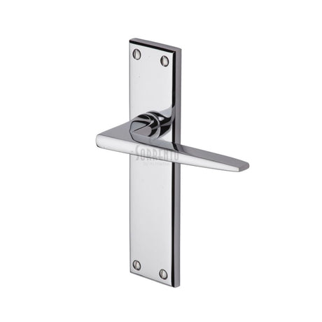 This is an image of a Sorrento - Door Handle Lever Latch Swift Design Polished Chrome Finish, sc-3410-pc that is available to order from T.H Wiggans Ironmongery in Kendal.