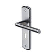 This is an image of a Sorrento - Door Handle Lever Lock Mercury Design Apollo Finish, sc-3500-ap that is available to order from T.H Wiggans Ironmongery in Kendal.