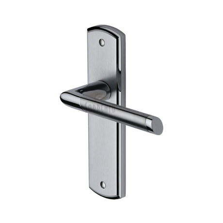 This is an image of a Sorrento - Door Handle Lever Latch Mercury Design Apollo Finish, sc-3510-ap that is available to order from T.H Wiggans Ironmongery in Kendal.