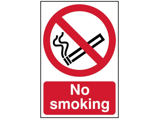 No Smoking - PVC Sign 200 x 300mm