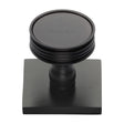 This is an image of a Heritage Brass - Cabinet Knob Venetian Design with Square Backplate 32mm Matt Br, sq4547-mb that is available to order from T.H Wiggans Ironmongery in Kendal.