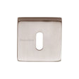 This is an image of a Heritage Brass - Square Key Escutcheon Satin Nickel Finish, sq5002-sn that is available to order from T.H Wiggans Ironmongery in Kendal.