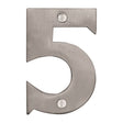 This is an image of a Steel Line Numeral 5 - 3" Steel Line, ss-1560-5-s that is available to order from T.H Wiggans Ironmongery in Kendal.