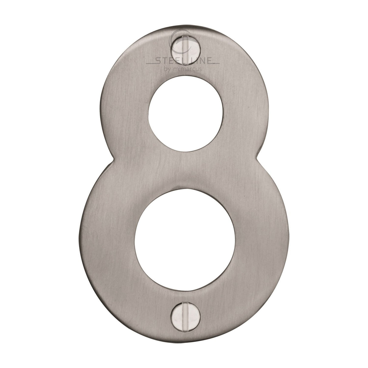 This is an image of a Steel Line Numeral 8 - 3" Steel Line, ss-1560-8-s that is available to order from T.H Wiggans Ironmongery in Kendal.