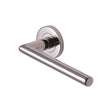 This is an image of a Steel Line Door Handle Lever Latch on Round Rose Tubular Design Polished Stainless Steel finish, ss-651-p that is available to order from T.H Wiggans Ironmongery in Kendal.