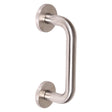 This is an image of a Steel Line Door Pull Handle Bolt Fix 225mm Satin Stainless Steel finish, ss-d190003-s that is available to order from T.H Wiggans Ironmongery in Kendal.