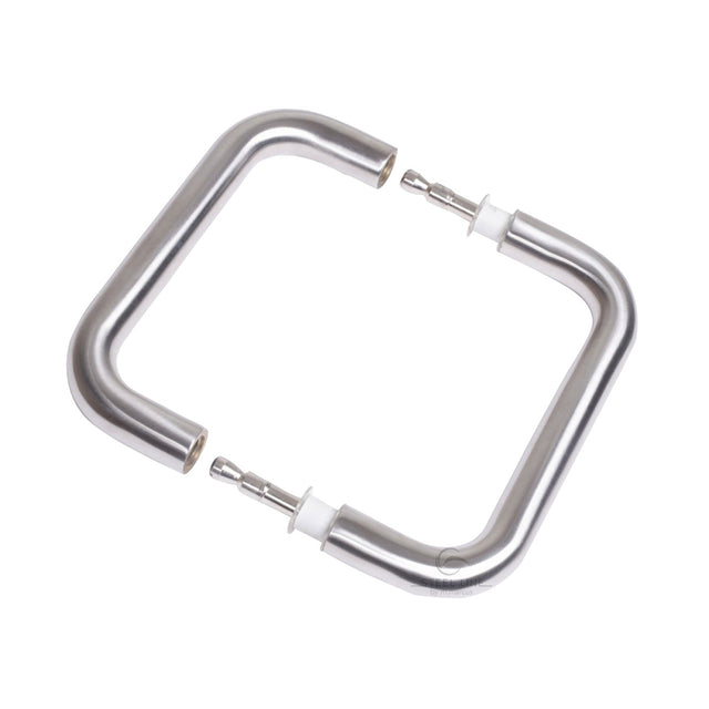This is an image of a Steel Line Door Pull Handle Back to Back 150mm Satin Stainless Steel finish, ss-d190011-s that is available to order from T.H Wiggans Ironmongery in Kendal.