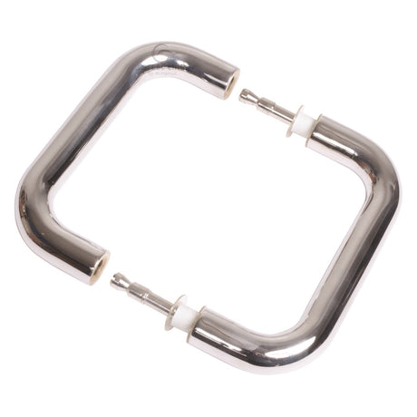 This is an image of a Steel Line Door Pull Handle Back to Back 150mm Polished Stainless Steel finish, ss-d220012-p that is available to order from T.H Wiggans Ironmongery in Kendal.