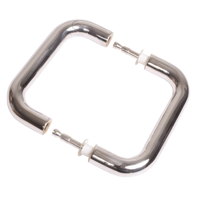 This is an image of a Steel Line Door Pull Handle Back to Back 150mm Polished Stainless Steel finish, ss-d220012-p that is available to order from T.H Wiggans Ironmongery in Kendal.